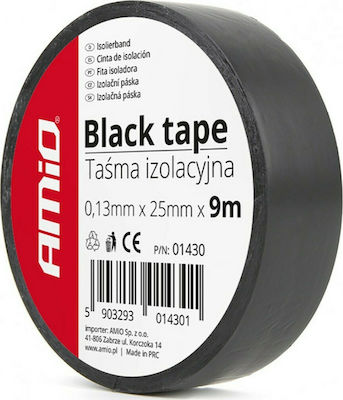 AMiO 25mm x 9m Black