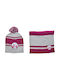 Stamion Kids Beanie Set with Scarf Knitted Gray
