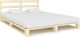 Κρεβάτι Διπλό από Μασίφ Ξύλο Δρυς με Τάβλες για Στρώμα 140x200cm