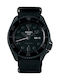 Seiko 5 Sports Street Style Ανδρικό Ρολόι 43mm Αυτόματο με Μαύρο Υφασμάτινο Λουράκι