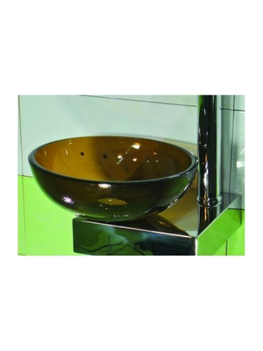 Gloria Glass Kare Vessel Sink Glass 31.5x31.5x14cm Brown