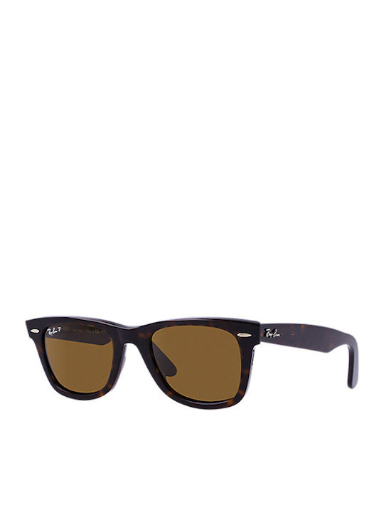 Ray Ban Wayfarer Unisex Sunglasses with Brown T...