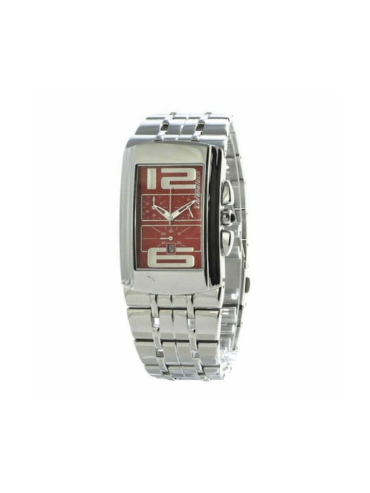 Chronotech Watch Battery with Silver Metal Bracelet CT7018B-05M