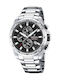 Festina Men's Watch 44mm Chronograph Battery with Silver Metal Bracelet