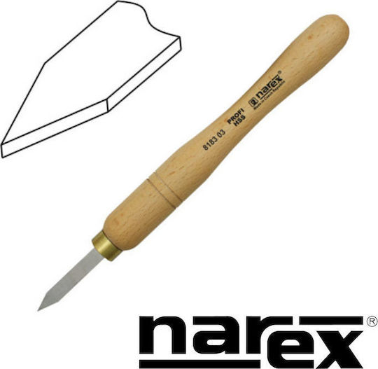 Narex Profi Mini Σκαρπέλο Τόρνου HSS με Μυτερή Λάμα Φάρδους 50mm & Ξύλινη Λαβή