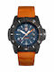 Luminox Men's Watch 45mm Battery with Orange Rubber Strap