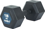 Amila Rubber Hexagon Dumbbell 1 x 15kg