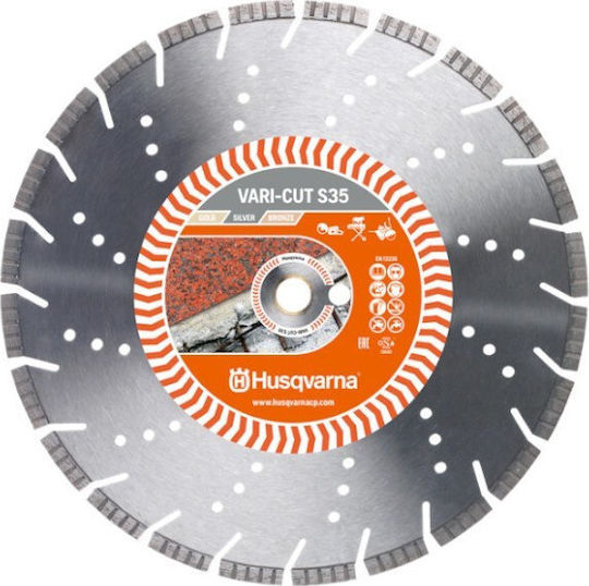 Husqvarna Vari-Cut S35 Diamond Blade Stone - Concrete Cutting Disc Construction Materials Hole Diameter 400mm 1pcs