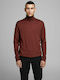 Jack & Jones Men's Long Sleeve Sweater Turtleneck Fired Brick