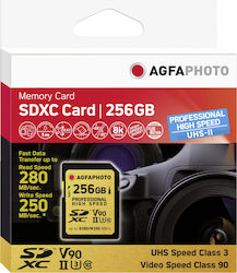 AgfaPhoto Professional SDXC 256GB Class 10 U3 V90 UHS-II