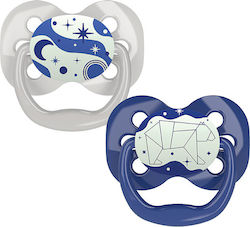 Dr. Brown's Advantage Pacifiers Silicone Night with Case Bear - Blue for 0-6 months 2pcs