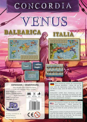 Pd Verlag Game Expansion Concordia Venus: Balearica / Italia for 2-5 Players 12+ Years (EN)