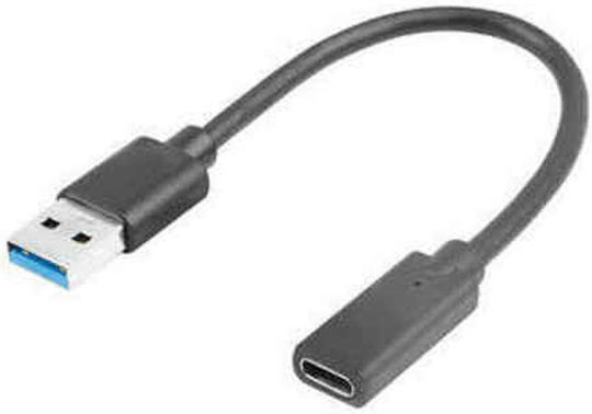 Lanberg Μετατροπέας USB-A male σε USB-C female 1τμχ AD-UC-UA-03