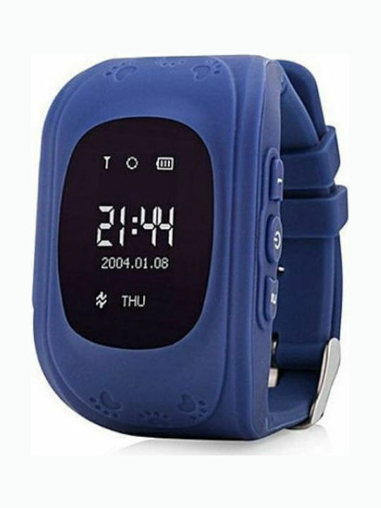 Kids Digital Watch Q50 with GPS and Rubber/Plastic Strap Blue