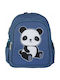 A Little Lovely Company Panda Kids Bag Backpack Blue 15cmx32cmcm