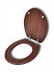 vidaXL Toilettenbrille Hölzernes 42.5x36cm Braun