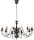 vidaXL Chandelier Candlestick Black 281621