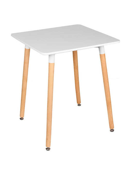 Table Kitchen Wooden White 60x60x71cm