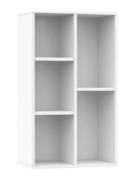 Floor Chipboard Bookcase White 45x25x80cm