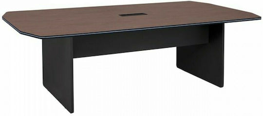 Meeting Table Rosewood Wooden Brown 240x120x75cm