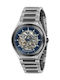Maserati TRICONIC Herrenuhr 40mm Automatisch mit Silber Metallarmband