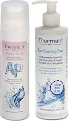 Thermale Med Aqua Plus Skin Care Set for Moisturizing & Facial Cleaning with Face Cleanser & Face Cream