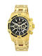 Invicta Pro Diver Часовник Кинетичен с Златен Метална верижка