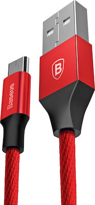 Baseus Yiven Braided USB 2.0 to micro USB Cable Κόκκινο 1.5m (CAMYW-B09)