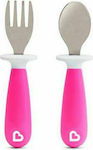 Munchkin Baby Set with Fork made of Metal for 12+ months 2pcs Pink
