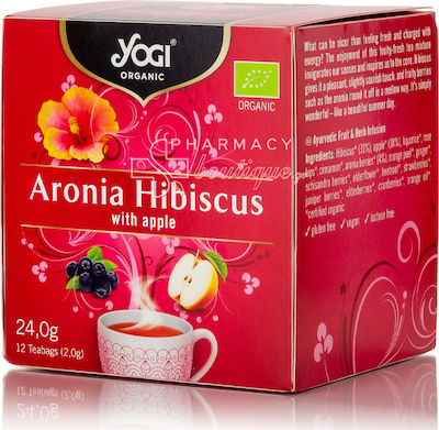 Yogi Tea Organic Tea Aronia & Hibiscus Herbs Blend Organic Product 12 Bags 24gr