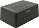 DeLock USB Type-C 3.1 Docking Station Docking Station for 2 Hard Drives SATA 2.5" / 3.5" with Connection USB 3.1 (63957)