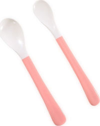 Lorelli Baby Set with Spoons made of Plastic Pink 2pcs