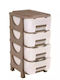 Homeplast Venus Plastic Food Rack 4 Tiers Brown 42x38x77cm
