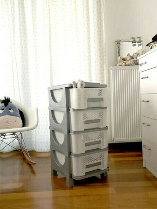 Homeplast Венус Пластмасова Чекмеджиера С 4 Поз...