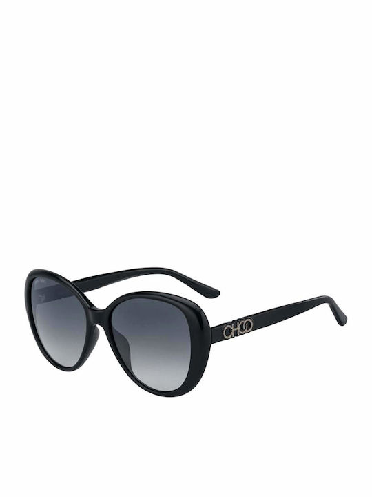 Jimmy Choo Women's Sunglasses with Black Horn-Rimmed Frame and Gradient Lenses
