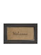 Import Hellas Entrance Mat made of Coir with Anti-slip Backing Welcome No 70 Beige-Black 45x75cm
