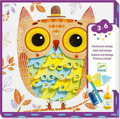 Djeco Painting με Σφουγγαράκι Κουκουβάγια for Children 3++ Years