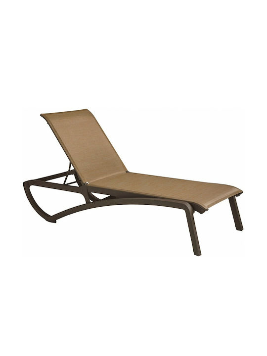 Deckchair Metallic Sunset Bronze/Cognac Fabric ...
