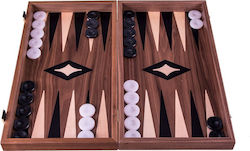 Manopoulos Walnut Handmade Backgammon/Chess Wood with Pawns 48x52cm