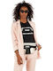 Only Long Women's Waisted Blazer Rose Smoke