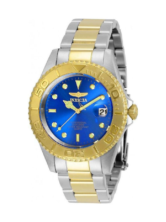 Invicta Pro Diver Ceas Bărbătesc 38mm Baterie cu Argintie Brățară Metalică