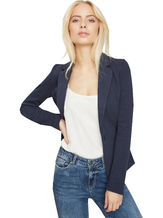 Vero Moda Julia Damen Mittellang Blazer Marineblau