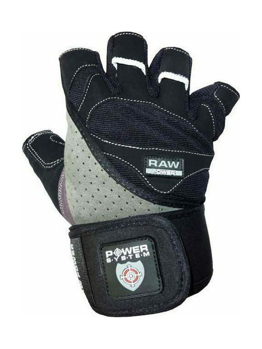 Power System Raw Power PS-2850 Ανδρικά Αθλητικά Γάντια Γυμναστηρίου Μαύρα/Γκρι