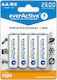 everActive Professional Line Презареждащи батерии AA Ni-MH 2600mAh 1.2V 4бр