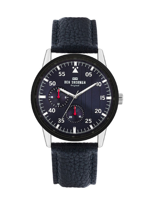 Ben Sherman Daltrey Sport Watch Battery with Blue Leather Strap