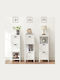 Songmics Floor Bathroom Shelf Wooden with 3 Shelves 30x30x89cm White