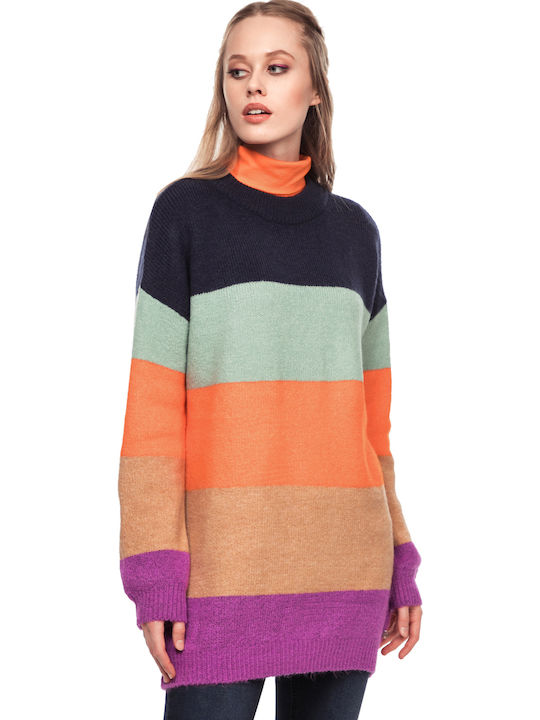Tom Tailor Women's Long Sleeve Sweater Turtleneck Multicolour 1014728-20589