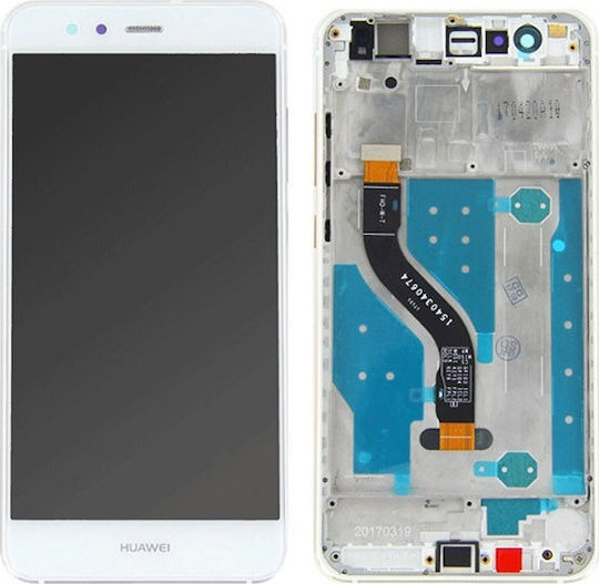 Οθόνη mit Touch-Mechanismus und Rahmen für Huawei P10 Lite (Weiß)