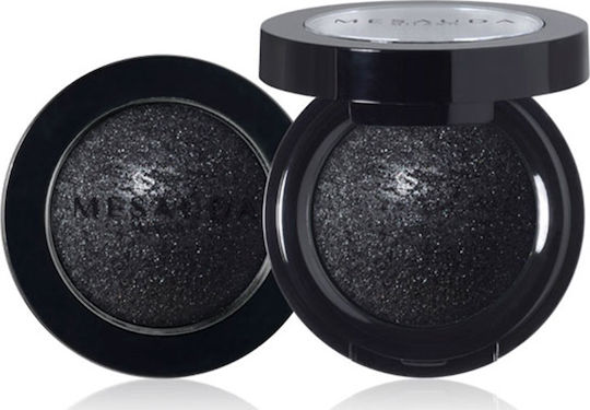 Mesauda Milano Luxury Baked Eyeshadow Wet & Dry Eye Shadows in Pressed Powder Form with Black Colour 1.2gr