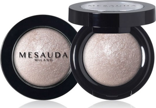 Mesauda Milano Baked Eyeshadow Wet & Dry Σκιά Ματιών σε Στερεή Μορφή με Ασημί Χρώμα 1.2gr